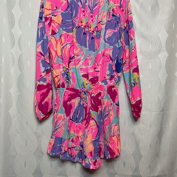 Lilly Pulitzer Fanning Romper Multi Jam Out Print Small 23972 - Picture 8 of 11